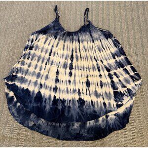 American Eagle Soft & Sexy Blue Tie-Dye Tank Top M Flowy Adjustable Straps